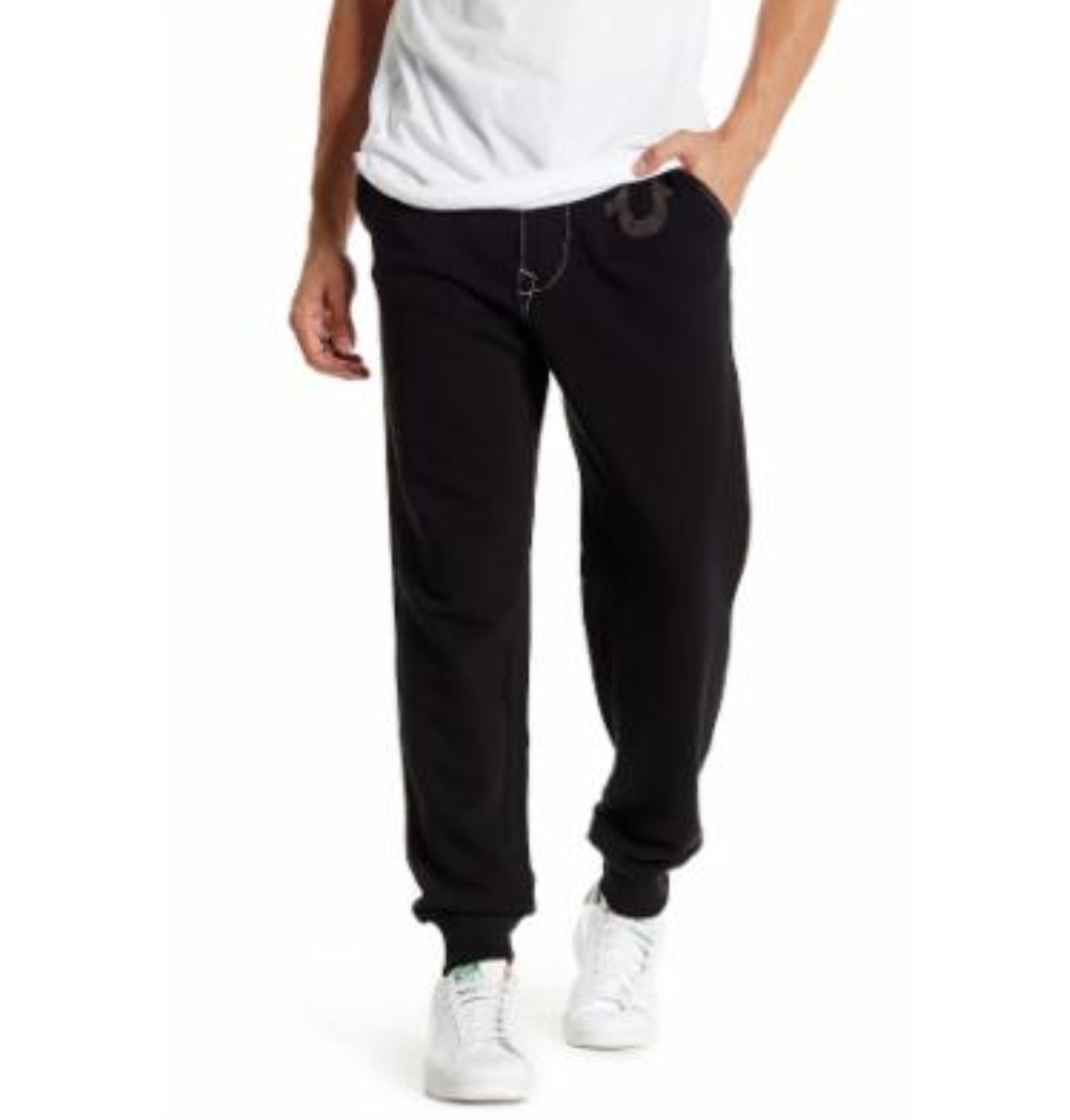 True Religion Men Classic Logo Jogger Black Size L